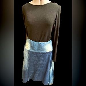 Blue patchwork skirt